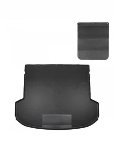  Коврик в багажное отделение с защитным фартуком (5 мест) Norplast Unidec KIA Sorento  MQ4 (2020-2022) (черный)