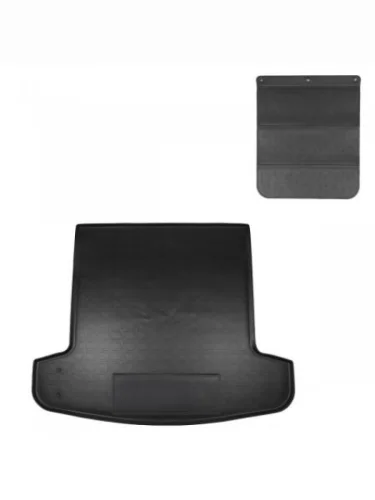 Коврик багажника (полиуретан) Norplast Unidec (черный с полиуретановым фартуком) Москвич 6 лифтбэк (2023-2025)