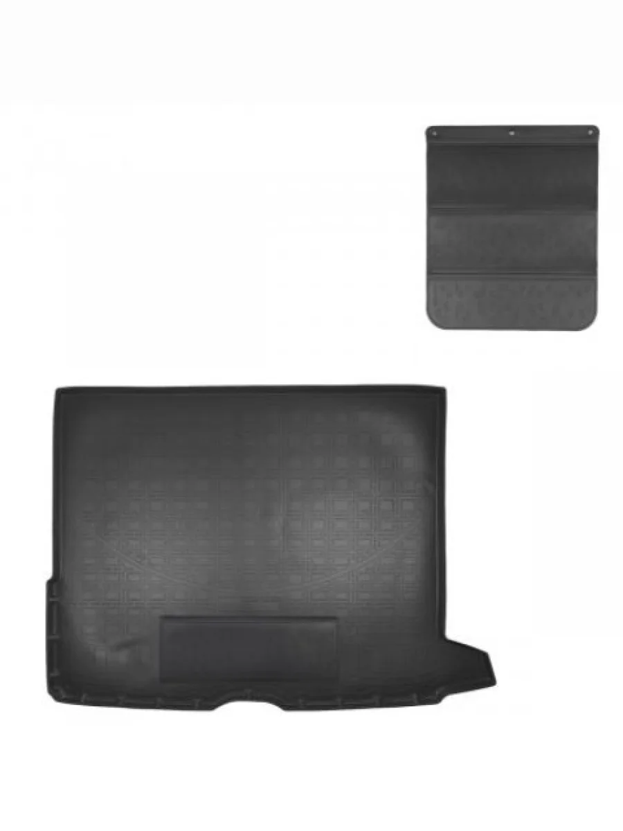 Коврик в багажное отделение с защитным фартуком Norplast Unidec Mercedes-Benz GLC class X253 (2015-2023) (черный)  в Керчи Республика Крым