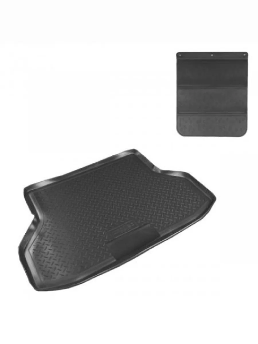 Коврик в багажное отделение с защитным фартуком Norplast Unidec Chevrolet Lacetti седан (2002-2013) (черный)  в Самаре Самарской области