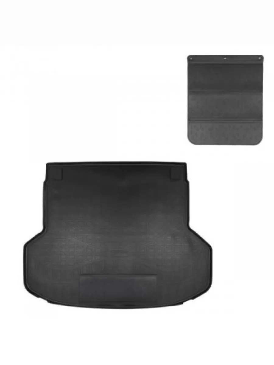 Коврик в багажное отделение с защитным фартуком Norplast Unidec KIA Ceed 3 CD универсал (2018-2025) (черный)  в Самаре Самарской области