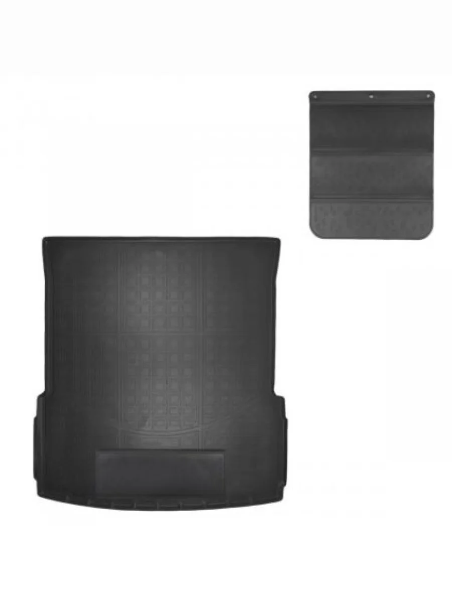 Коврик в багажное отделение с защитным фартуком Norplast Unidec Mercedes-Benz GL class X166 дорестайлинг (2012-2016) (черный)  в Самаре Самарской области