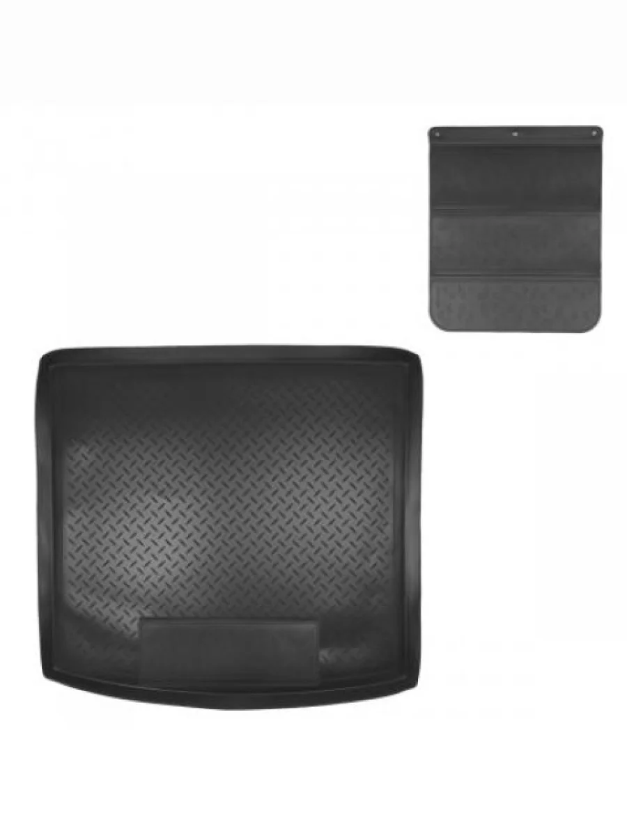 Коврик в багажное отделение с защитным фартуком Norplast Unidec Opel Astra H универсал рестайлинг (2007-2015) (черный)  с доставкой в г. Керчь