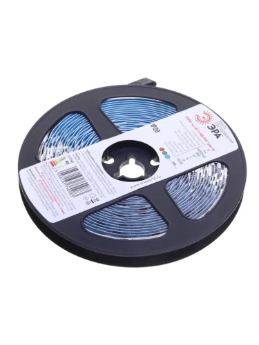 Лента светодиодная гибкая 14.4W 5м IP20 12V RGB ЭРА ЭРА ls5050 -14 4-60-12-rgb-ip20
