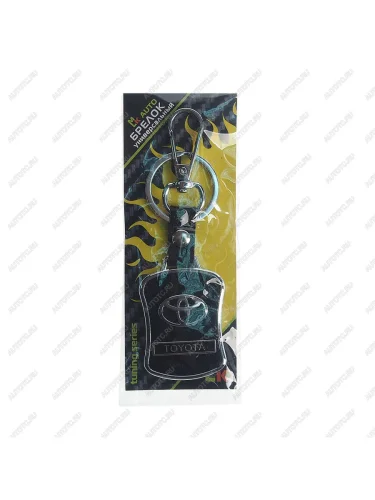 Брелок TOYOTA черный, металл, кожа MASHINOKOM MASHINOKOM bmk 018