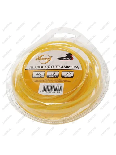 Леска для триммера 2.0мм 15м треугольник DENZEL DENZEL 96163