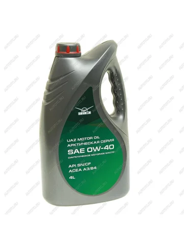 Масло моторное UAZ ЛУКОЙЛ SNCF 0W40 синт.4л упаковка (ОАО УАЗ) UAZ 000000-4734054-00