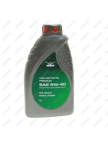 Масло моторное UAZ ЛУКОЙЛ PREMIUM SNCF 5W40 синт.1л упаковка (ОАО УАЗ) UAZ 000101-0010540-02