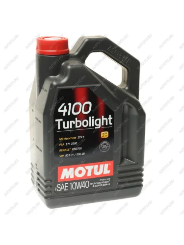 Масло моторное 4100 TURBOLIGHT 10W40 псинт.4л MOTUL MOTUL 112933