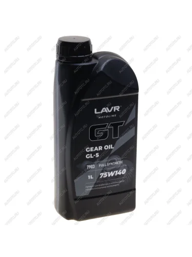 Масло трансмиссионное GT GEAR OIL GL-5 75W140 синт.1л MOTO LAVR LAVR ln7903