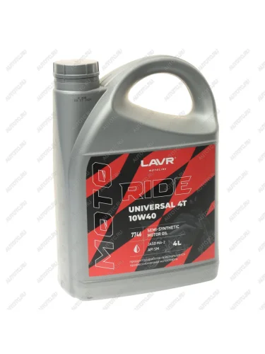 Масло моторное для 4-х тактных двигателей RIDE UNIVERSAL 4T M-A2 10W40 псинт.4л MOTO LAVR LAVR ln7746