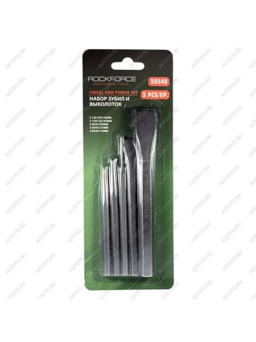 Набор зубил и выколоток 19х178мм, 13х150мм, 3х150мм, 4х127мм, 3х115мм 5 предметов ROCKFORCE ROCKFORCE rf-5054r