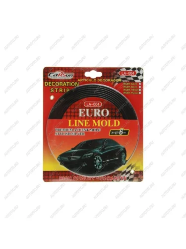 Молдинг самоклеющийся 6мм х6м черный (блистер) CARSUN CARSUN la-004 6mm (bk)