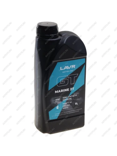 Масло моторное для 2-х тактных двигателей GT MARINE 2T TC-W3 псинт.1л MOTO LAVR LAVR ln7797