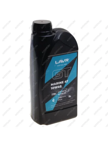 Масло моторное для 4-х тактных двигателей GT MARINE 4T FC-W 10W40 синт.1л MOTO LAVR LAVR ln7799