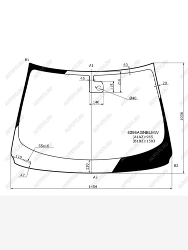 Стекло лобовое (Датчик дождя) Nissan Teana 14-20 FUYAO 6096AGNBLMW
