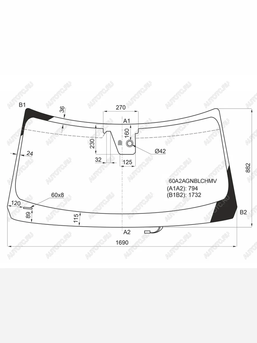 Стекло лобовое (обогрев щеток, датчик дождя, камера) FUYAO INFINITI QX56 Z62 (2010-2013) (зеленое)  в Керчи Республика Крым