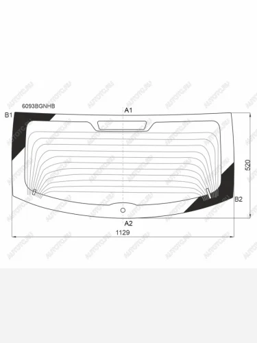 Стекло заднее (Цвет зеленый Обогрев) Datsun mi-Do 14-21 BOR 6093BGNHB