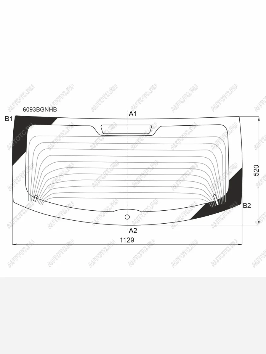 Стекло заднее (Цвет зеленый Обогрев) Datsun mi-Do 14-21 BOR 6093BGNHB  в Воронеже Воронежской области