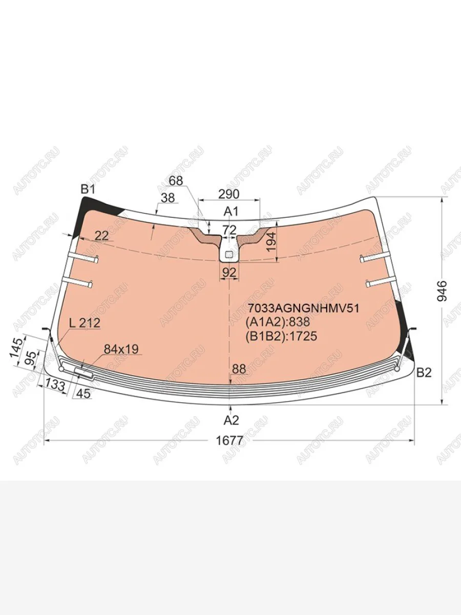 Стекло лобовое (обогрев щеток, обогрев полный, датчик дождя) FUYAO  Land Rover Range Rover (2006-2012) 3 L322 (зеленое)  в Керчи Республика Крым