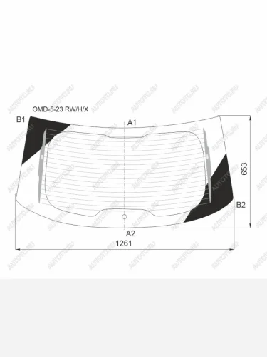 Стекло заднее (Цвет зеленый Обогрев) OMODA C5 22- XYG OMD-5-23 RW/H/X
