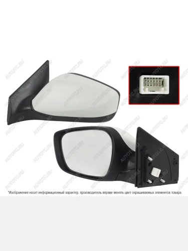 Левое зеркало (обогрев, регулировка, 5 контактов) SAT Hyundai Elantra MD рестайлинг (2013-2016)