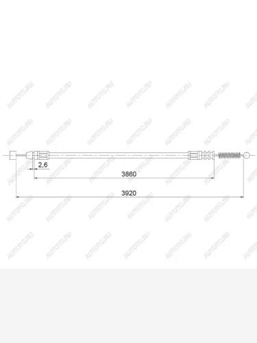 Трос багажника MITSUBISHI LANCER IXX 00-13 LHD SAT ST-345-0006