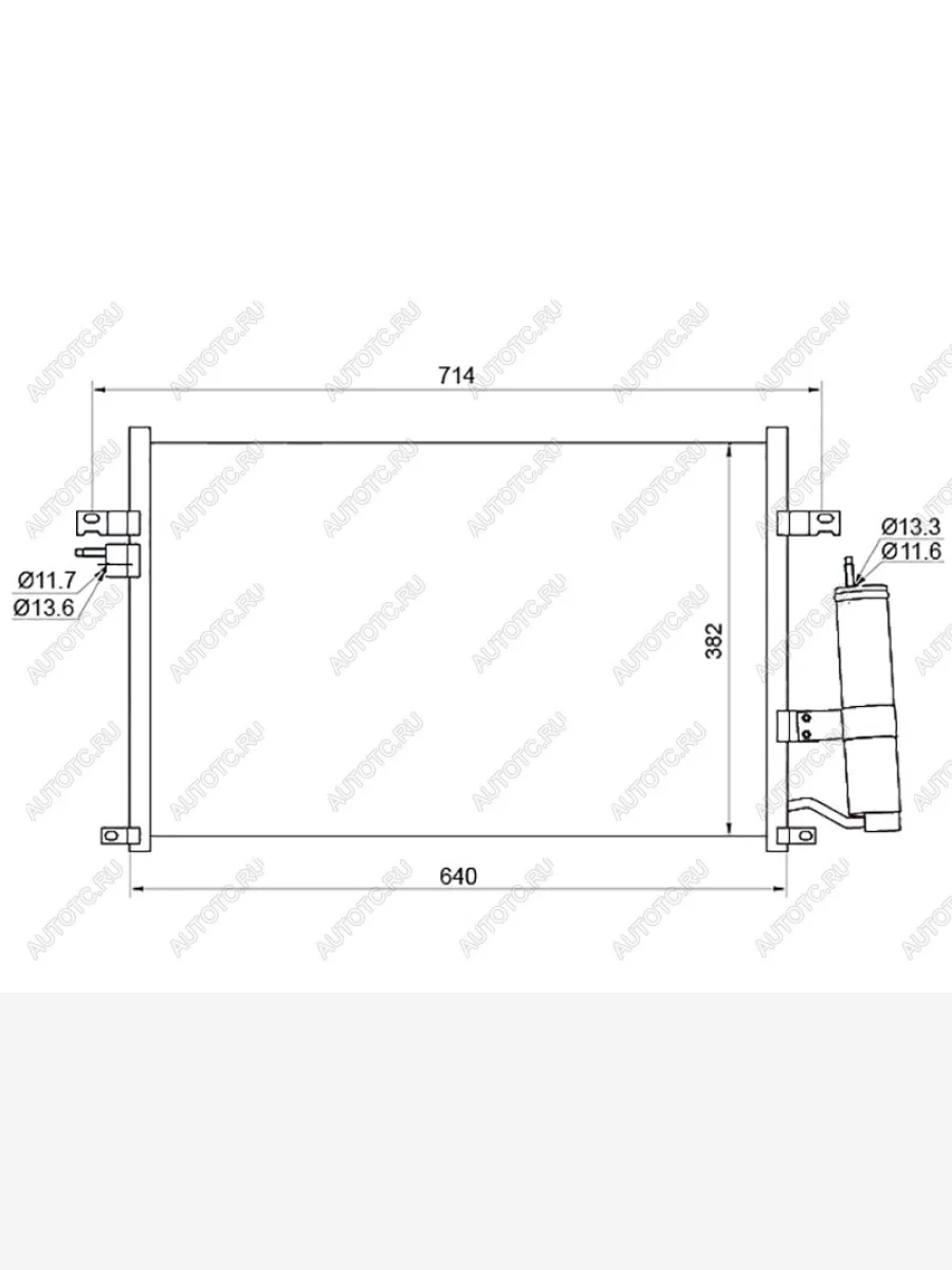 Радиатор кондиционера Chevrolet Lacetti 04-13  Daewoo Lacetti 04-09  Chevrolet Nubira 04-13  Tacu SAT ST-CVW1-394-0  в Керчи Республика Крым