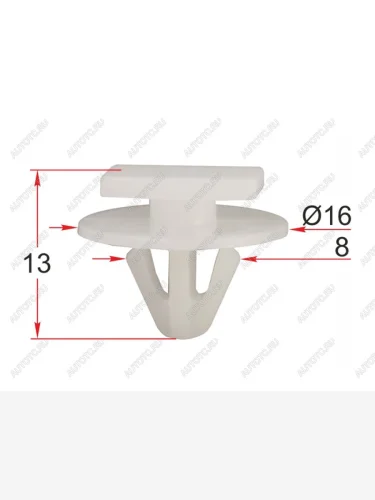 Клипса молдинга кузова GM (1 шт.) SAT ST-M12432