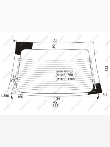 Стекло заднее (Цвет зеленый Обогрев Антенна) Toyota Camry Japan 94-98 XYG SV40 RW/H/X