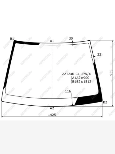 Стекло лобовое Toyota Allion (T240) 01-07  Premio 01-07 XYG ZZT240-CL LFW/X
