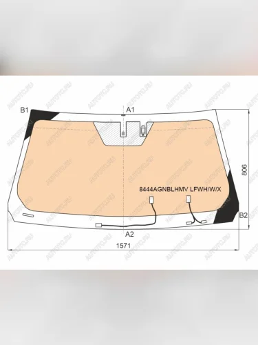 Стекло лобовое (Обогрев щеток Обогрев полный Датчик дождя) Toyota Land Cruiser (J300) 21- XYG 8444AGNBLHMV LFW/H/W/X