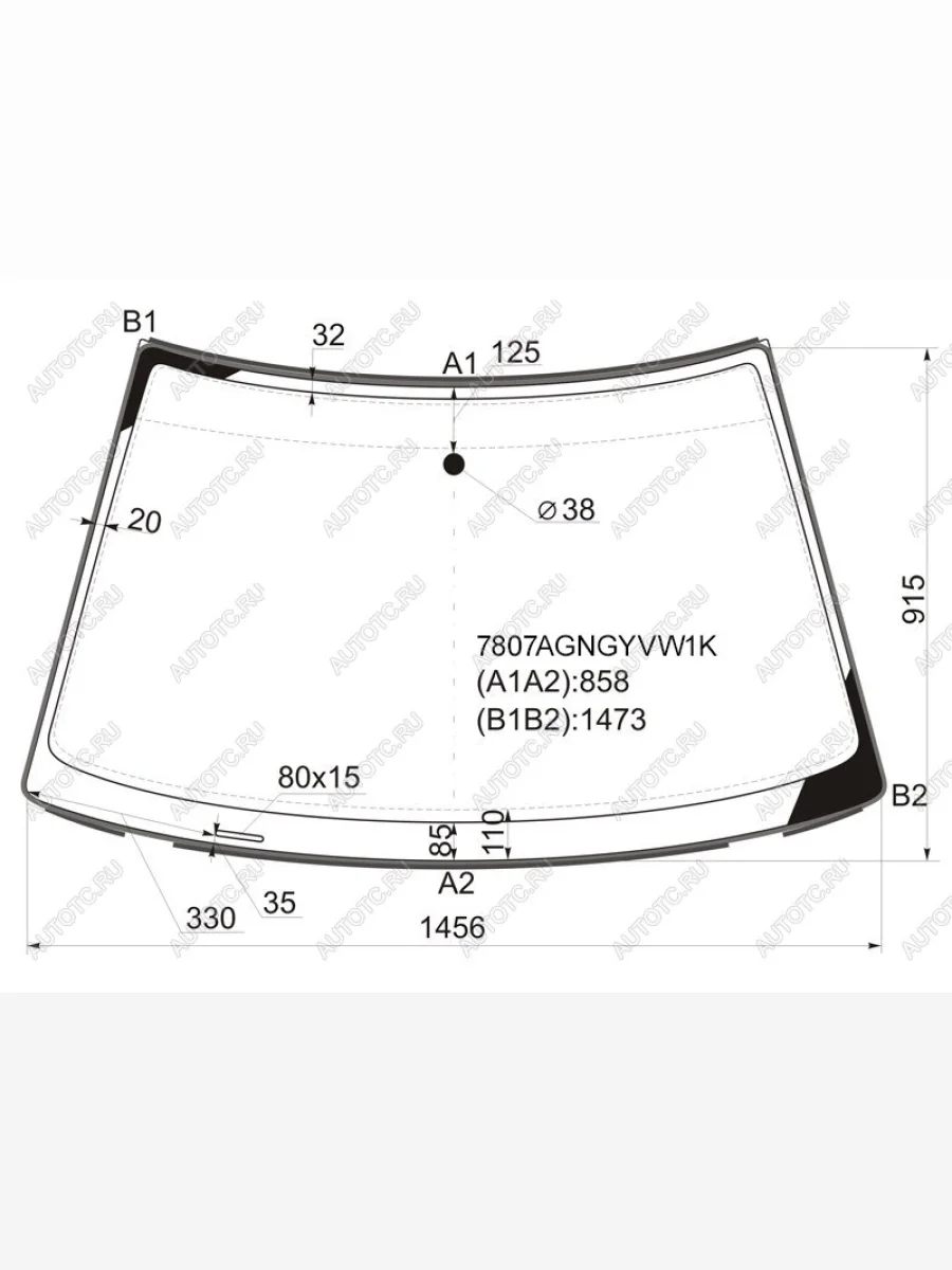 Стекло лобовое (молдинг) FUYAO Skoda Octavia Tour A4 1U2 лифтбэк дорестайлинг (1997-2000) (зеленое)  в Воронеже Воронежской области