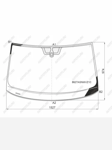 Стекло лобовое (датчик дождя, молдинг) FUYAO (зеленое) Volkswagen Tiguan  Mk2 (2016-2020) дорестайлинг