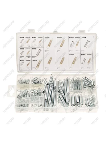 Набор пружин 200шт. (5х20-8.7х36мм; 9.5х15.8-7х19мм) в кейсе ЭВРИКА ЭВРИКА er-74204