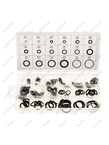 Набор колец уплотнительных метрических 225 предметов в кейсе ЭВРИКА ЭВРИКА er-78225