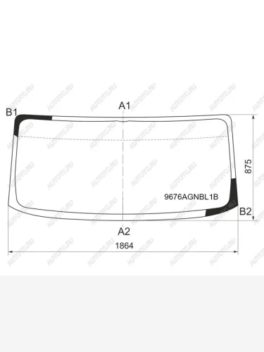 Стекло лобовое FUYAO (зеленое) Hino 300 (2010-2025)