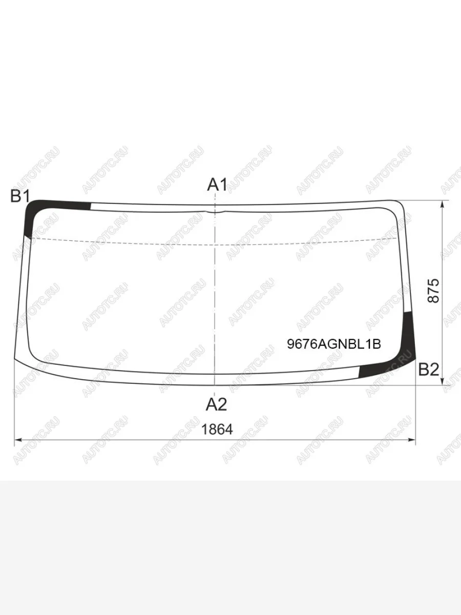 Стекло лобовое FUYAO Hino 300 (2010-2025) (зеленое)  в Керчи Республика Крым