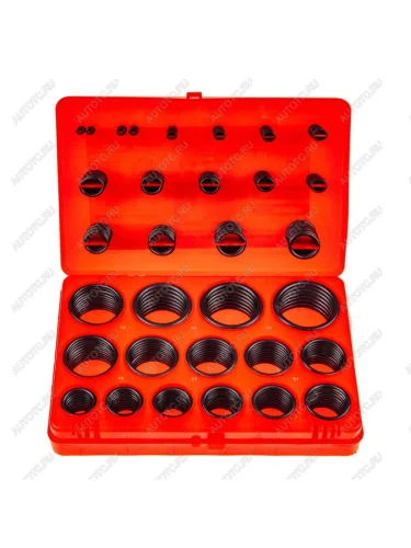 Набор колец уплотнительных метрических 382 предмета в кейсе ЭВРИКА ЭВРИКА er-78382