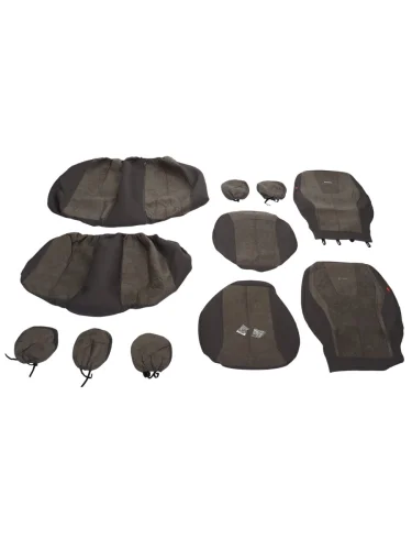 Авточехлы универсальные алькантара т.серые (11 предм.) Record CARFASHION CARFASHION 10065