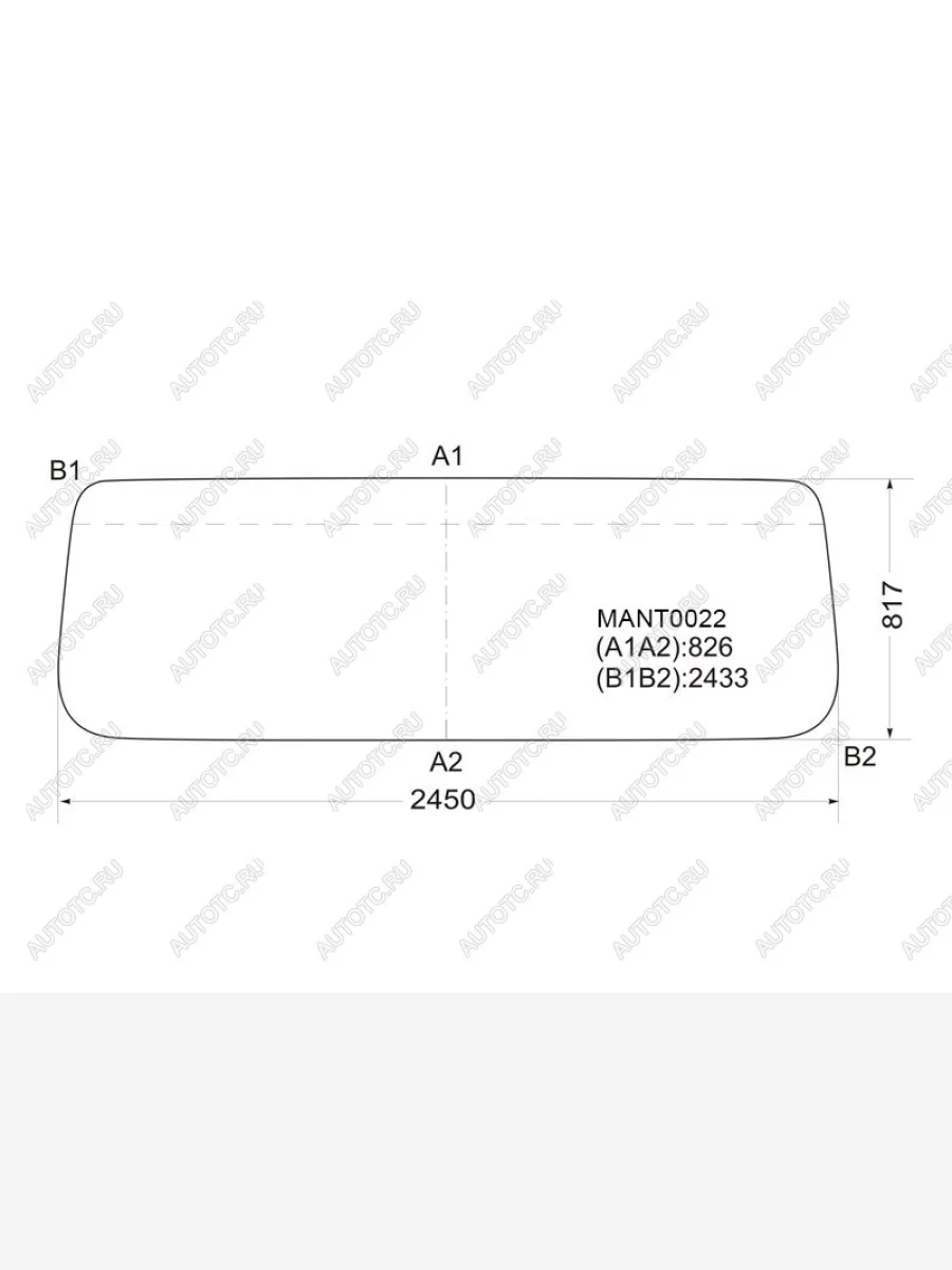 Стекло лобовое (Антенна) Man F-Series 86-95 / Shaanxi Shacman 06- / Shacman F2000 06- / F3000 12- / KMK MANT0022, mant0022 KMK MANT0022  в Керчи Республика Крым