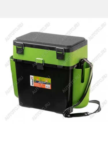 Ящик рыболовный зимний HELIOS FishBox (19л), зеленый  156314