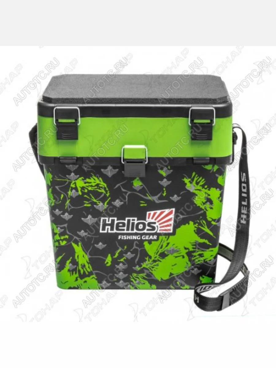 Ящик рыболовный зимний HELIOS SHARK, 19 л, салатовый  hs-ib-19-shg  в Воронеже Воронежской области
