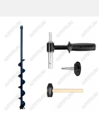 Комплект Шнек для шуруповерта ТОНАР ALTAY ENERGY 110R +адаптер АШ20ПС +молоточек  t-sae110r-ash20