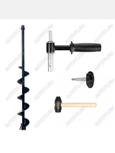 Комплект Шнек для шуруповерта ТОНАР ALTAY ENERGY 130R +адаптер АШ20ПС +молоточек  t-sae130r-ash20