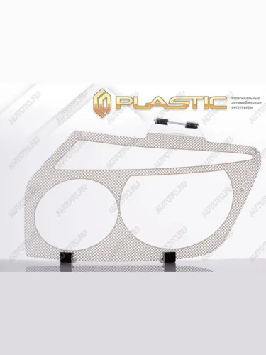 Защита фар Шелкография белая CA Plastic на Mazda Familia универсал 1997-2001