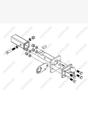 Шар Westfalia Черный 342192600001 Вставка под квадрат (американский тип) 2x2   Westfalia 3,42193e+11