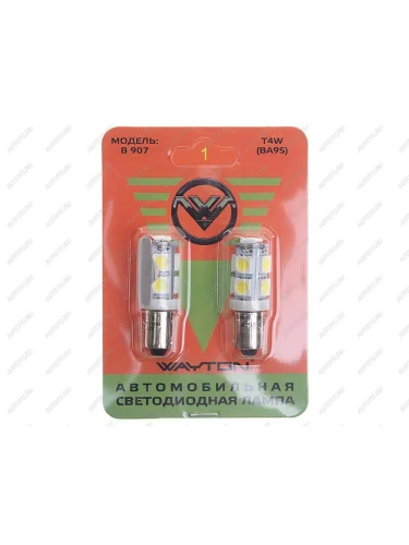 Лампа светодиодная 12V T4W BA9s блистер (2шт.) WAYTON WAYTON 1109009