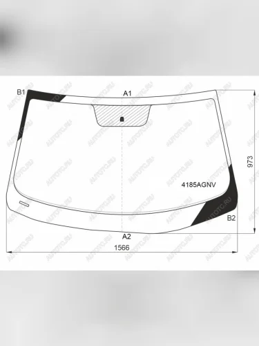 Стекло лобовое FUYAO (зеленое) Hyundai Elantra CN7 (2020-2023)