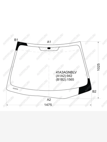 Стекло лобовое FUYAO (зеленое) Hyundai Avante (2006-2010)